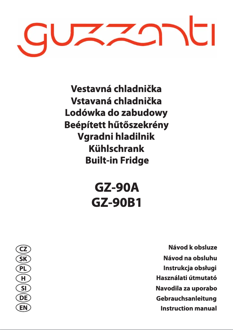 Página 1 del manual Manual de usuario Guzzanti GZ 90B1