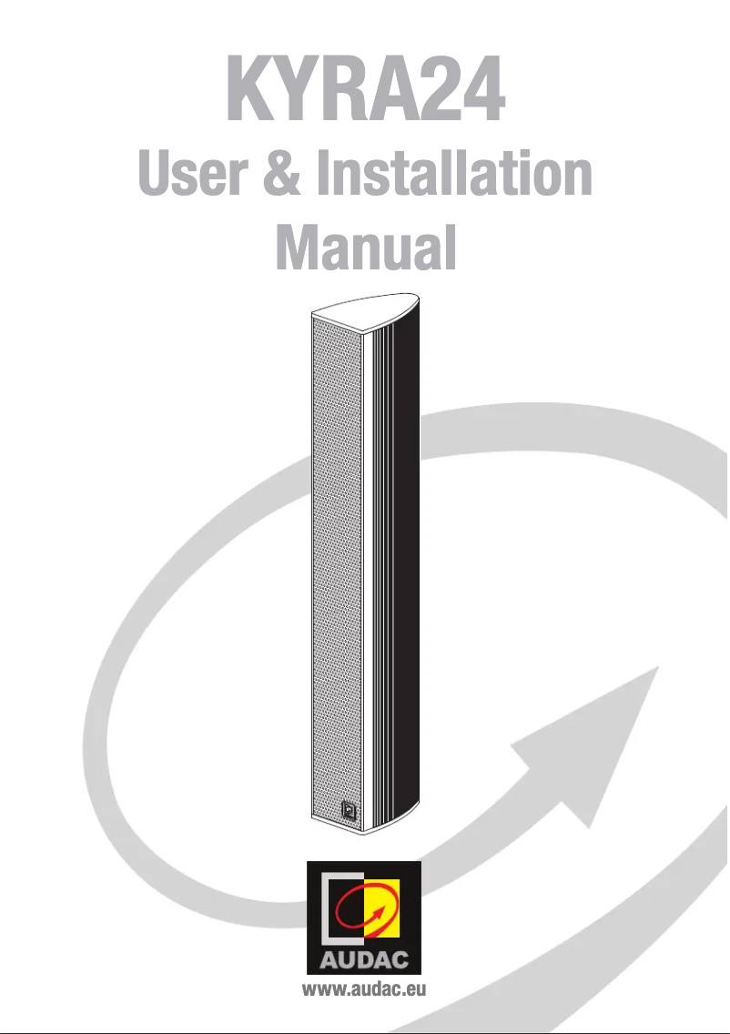 Page 1 de la notice Manuel utilisateur Audac KYRA24