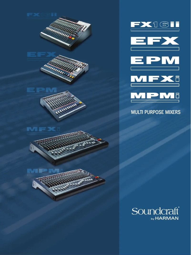 Page 1 de la notice Manuel utilisateur Soundcraft MPMi