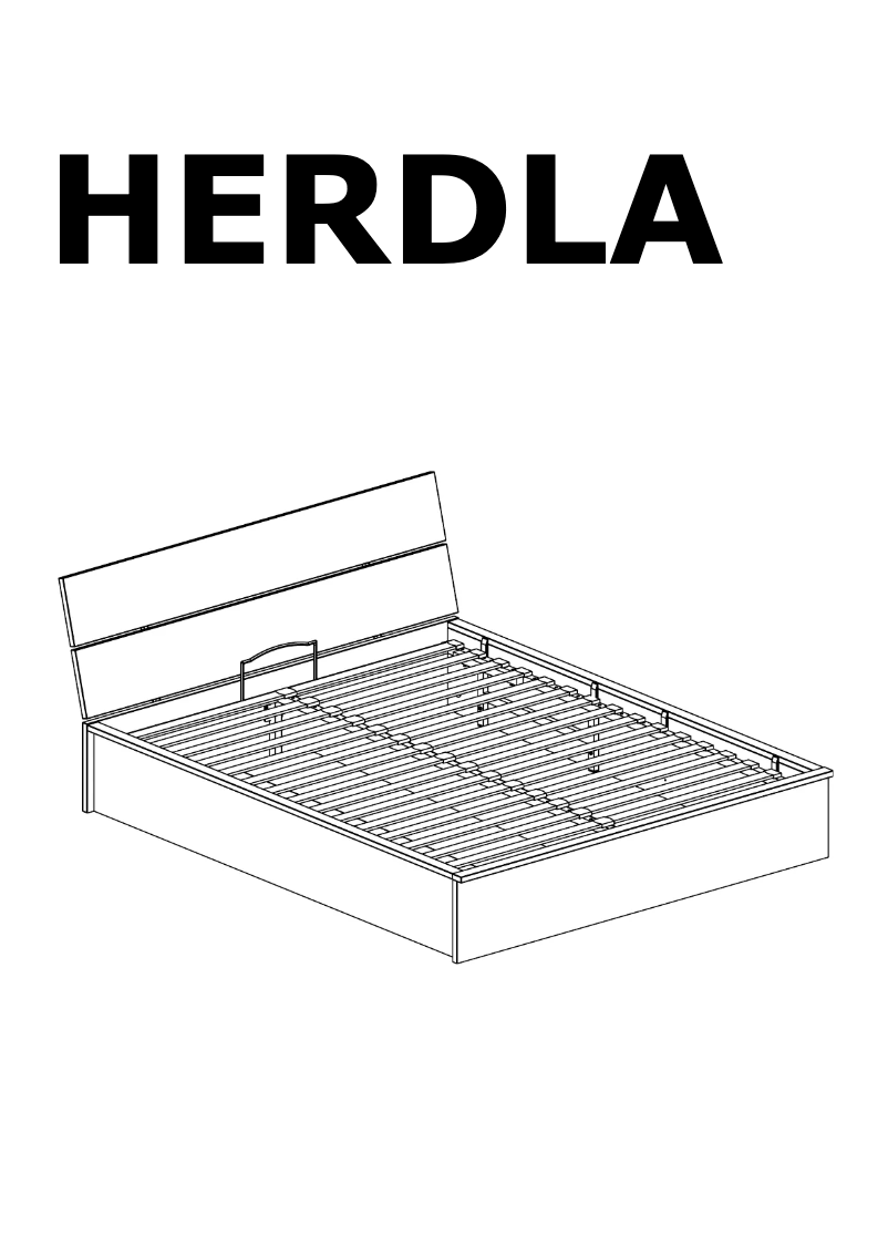 Page 1 de la notice Manuel utilisateur Ikea HERDLA (160x200)