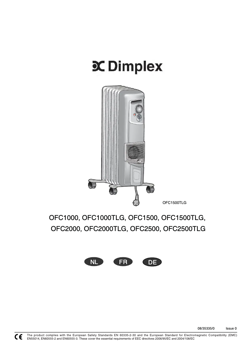 Page 1 of the manual User Manual Dimplex OFC1000TLG