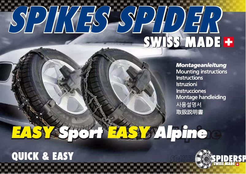 Page 1 de la notice Manuel utilisateur Spikes Spider Easy Alpine