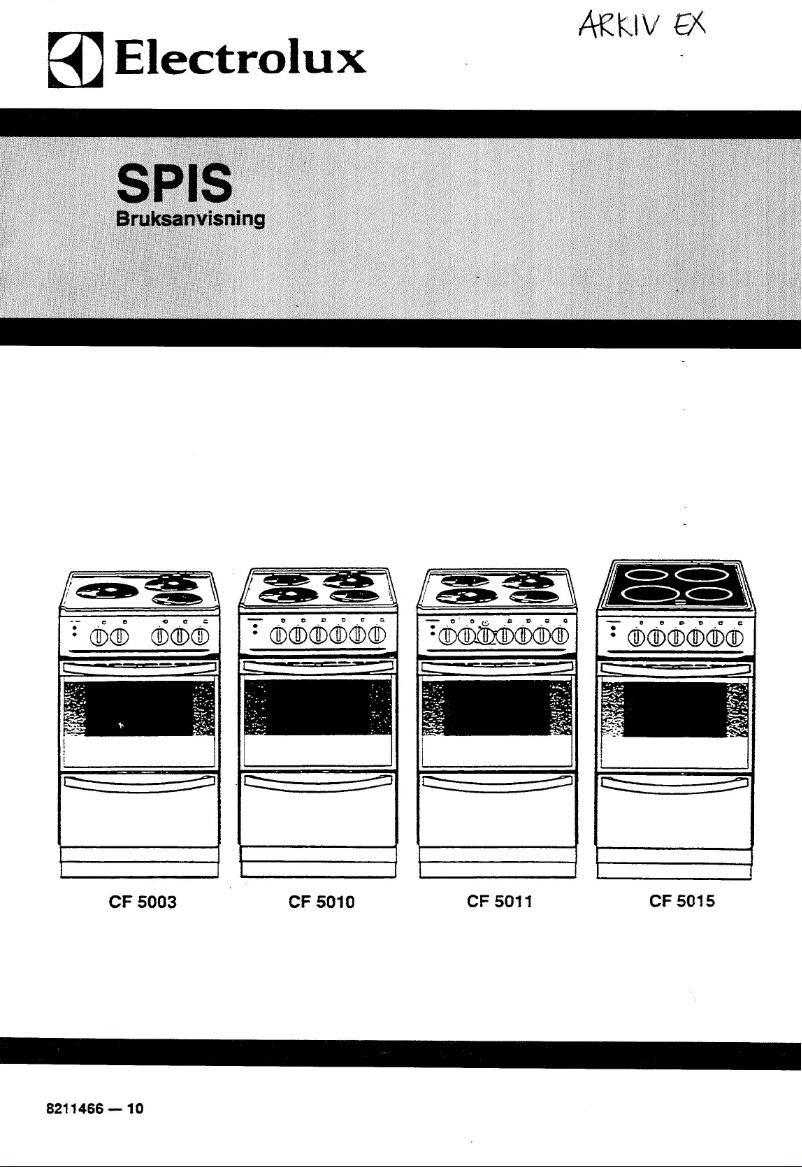 Página 1 del manual Manual de usuario Electrolux CF5011