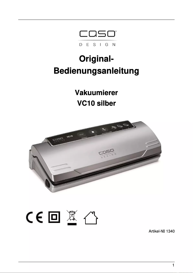 Página 1 del manual Manual de usuario Caso VC10