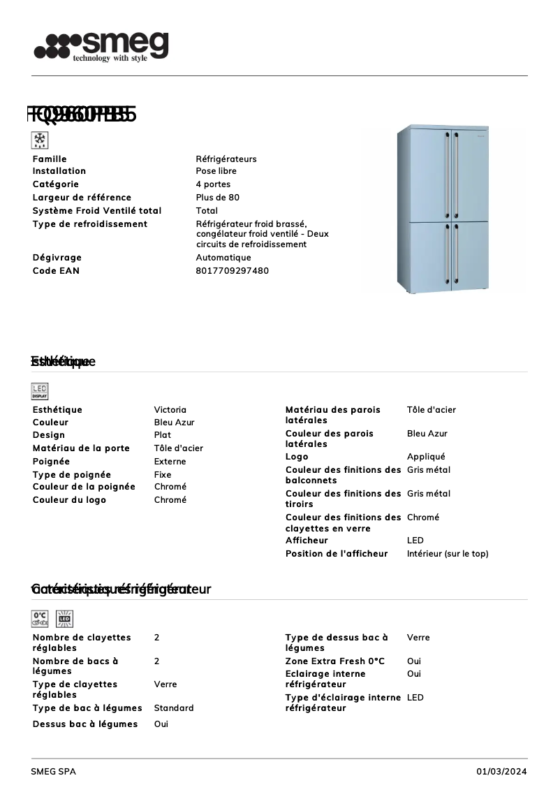 Image de la première page du manuel de l'appareil FQ960PB5