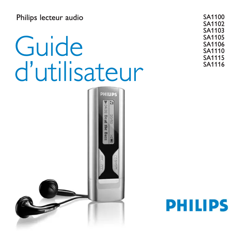Page n°1 - Manuel utilisateur Philips SA1115
