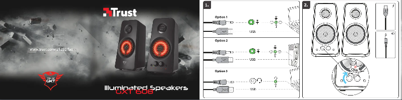 Page 1 de la notice Manuel utilisateur Trust GXT 608