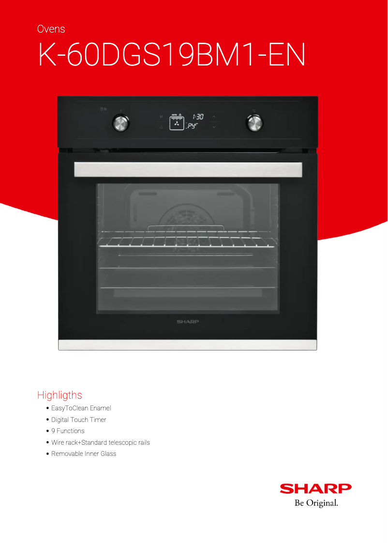 Page 1 de la notice Manuel utilisateur Sharp K-60DGS19BM1-EN