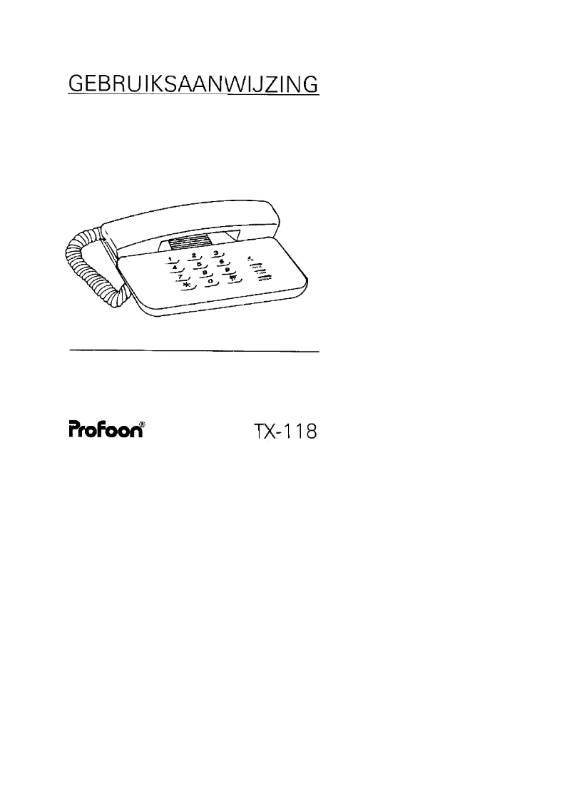 Image de la première page du manuel de l'appareil TX-118