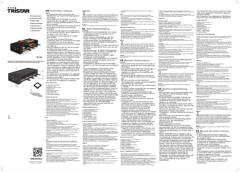 Página 1 del manual Manual de usuario TriStar RA-2736