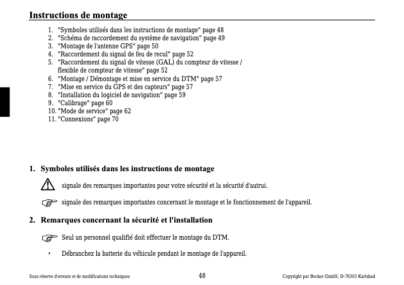 Página 1 del manual Manual de usuario Becker DTM 7813