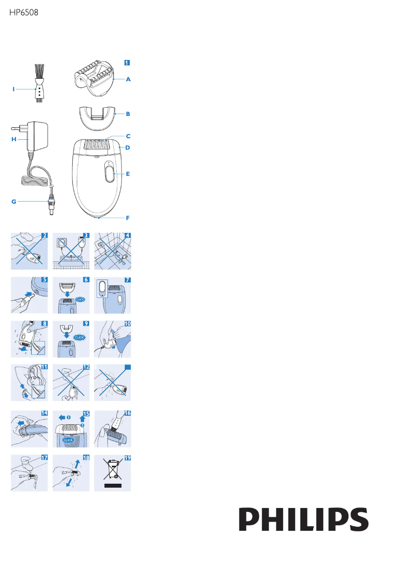 Página 1 del manual Manual de usuario Philips Satinelle HP6508