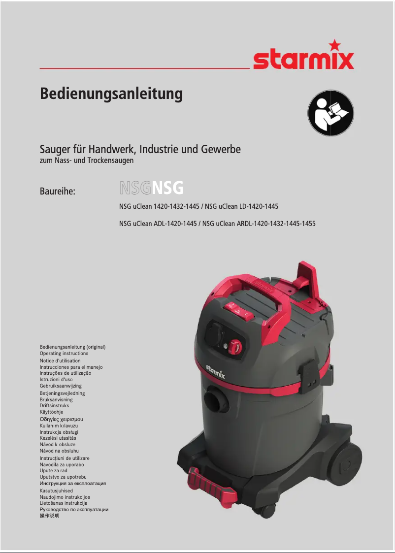 Page 1 de la notice Manuel utilisateur Starmix NSG uClean 1432