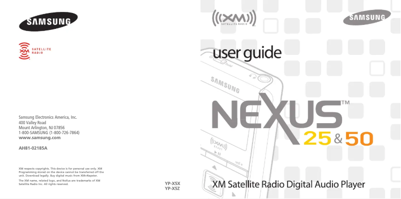 Página 1 del manual Manual de usuario Samsung NeXus 25