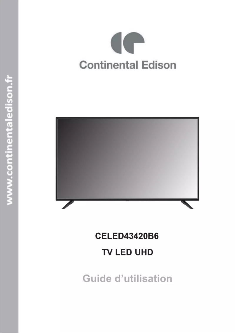 Page 1 de la notice Manuel utilisateur Continental Edison CELED43420B6