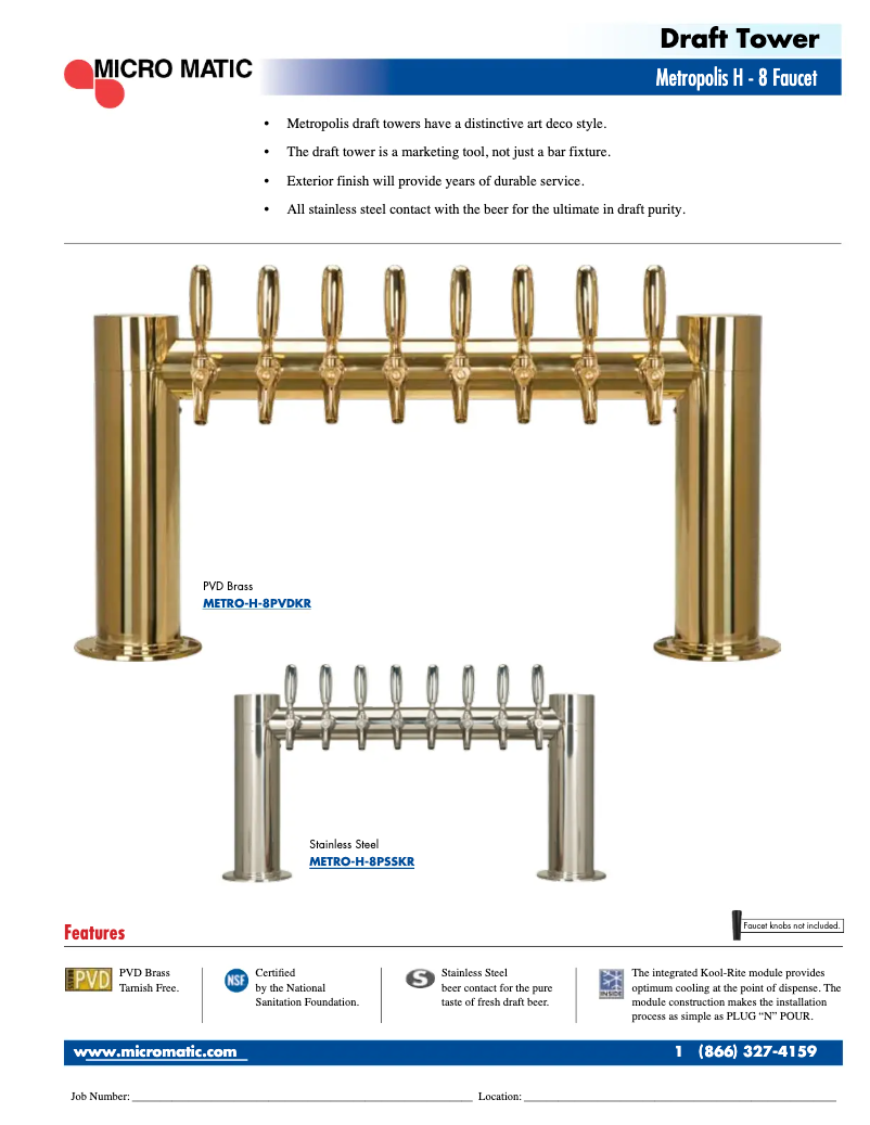 Page 1 de la notice Manuel utilisateur Micro Matic METRO-H-8KR