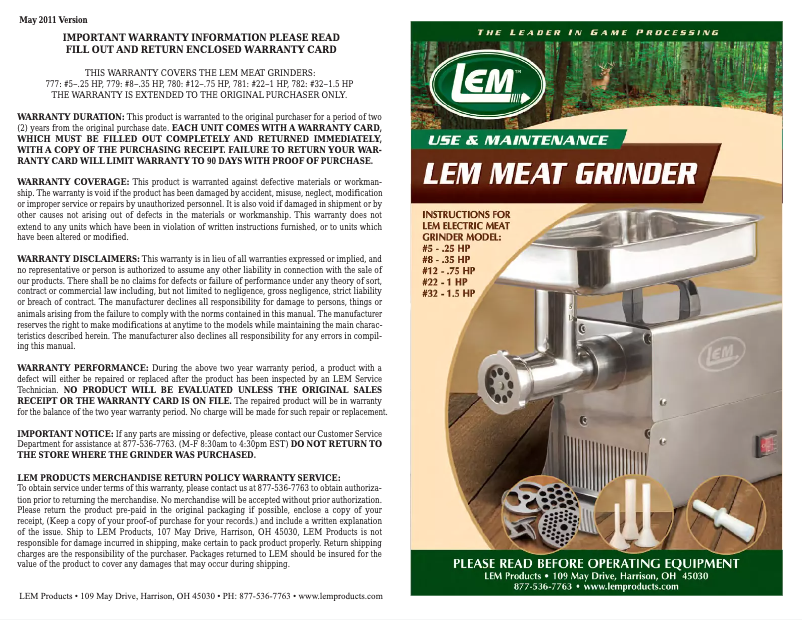 Página 1 del manual Manual de usuario LEM 780