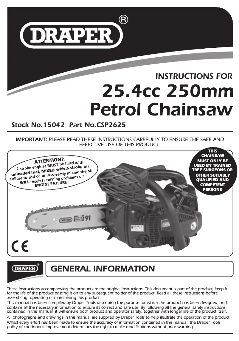 Page 1 de la notice Manuel utilisateur Draper CSP2625