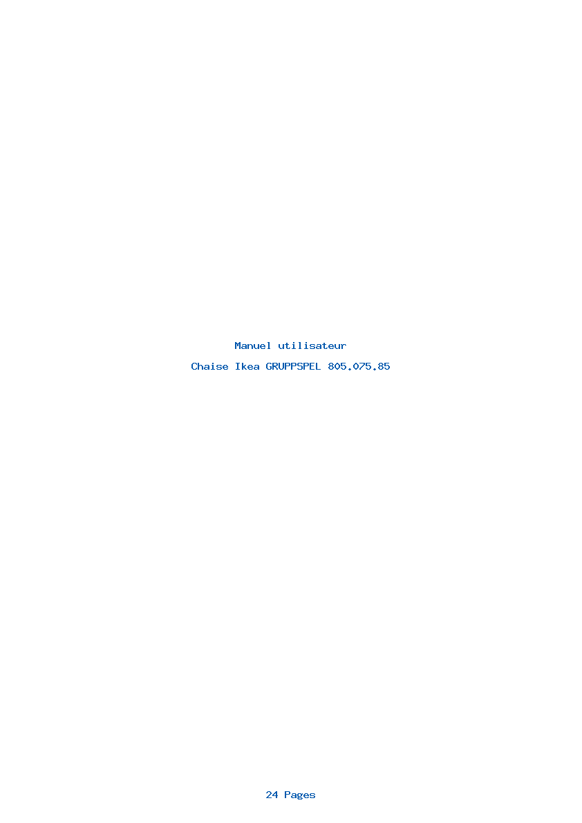 Page 1 de la notice Manuel utilisateur Ikea GRUPPSPEL 805.075.85