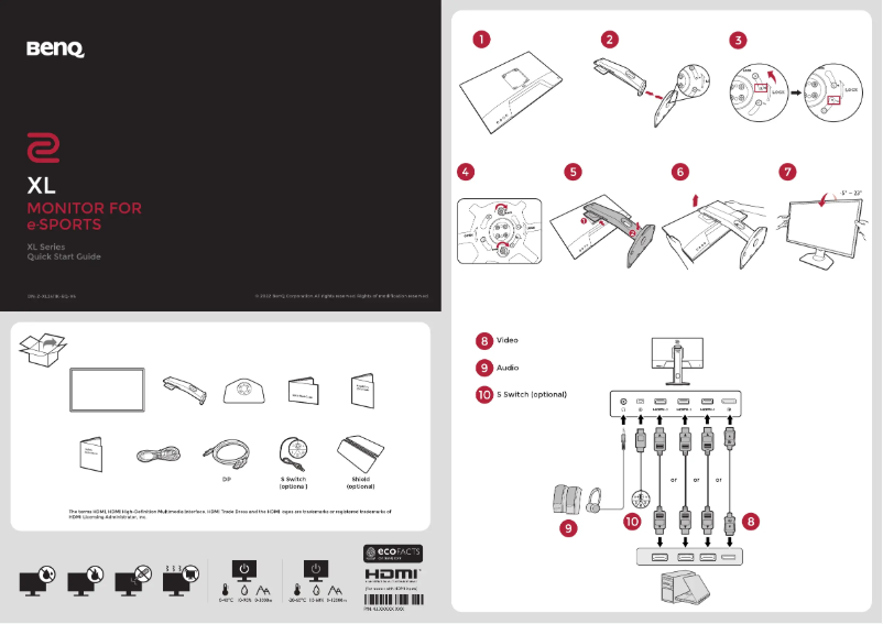 Página 1 del manual Guía de inicio rápido BenQ XL2411K