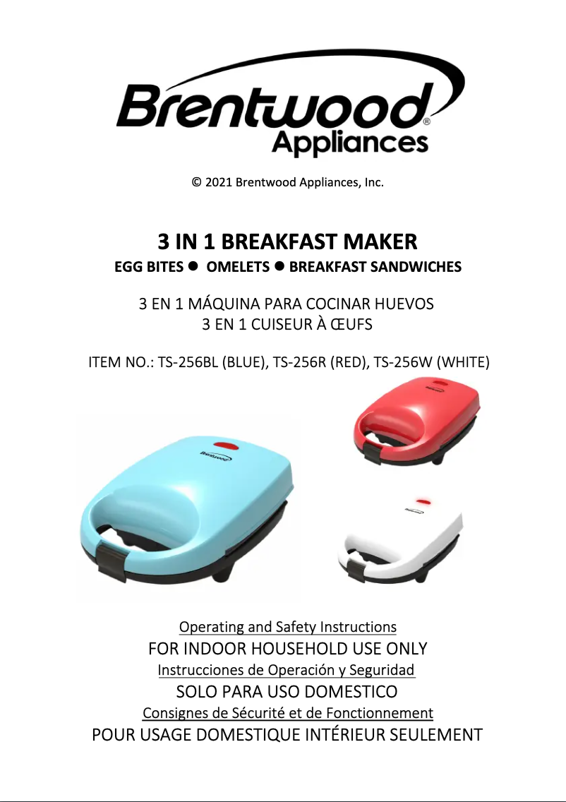 Page 1 de la notice Manuel utilisateur Brentwood TS-256R