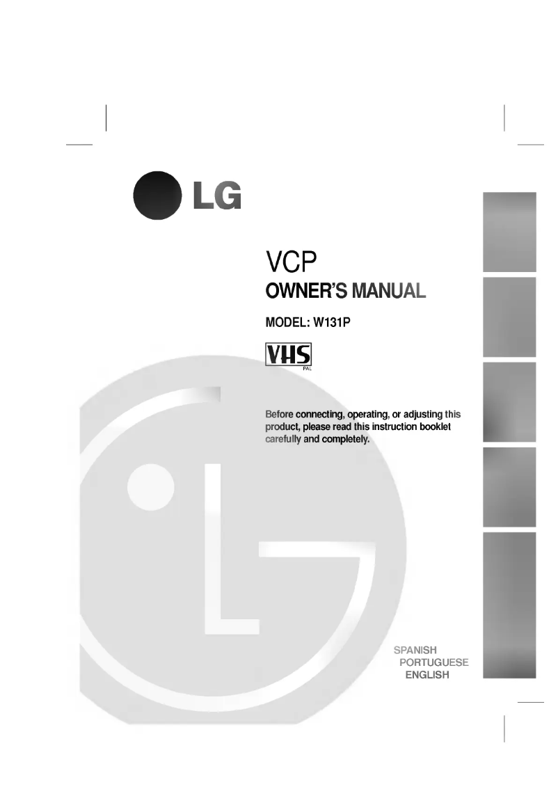Page 1 de la notice Manuel utilisateur LG W131P
