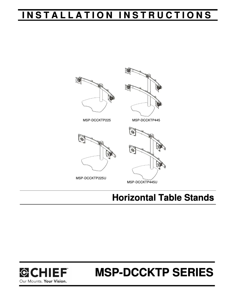 Página 1 del manual Manual de usuario Chief MSP-DCCKTP445