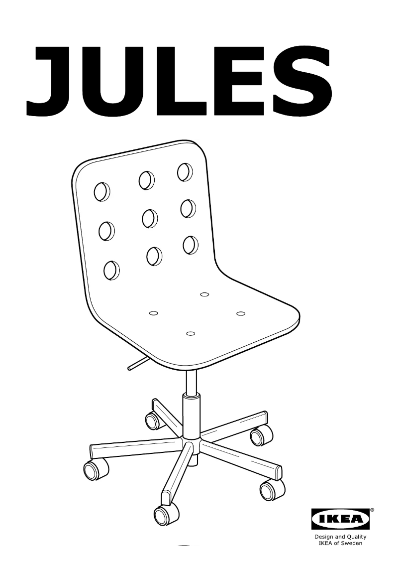 Page 1 de la notice Instructions / montage Ikea JULES