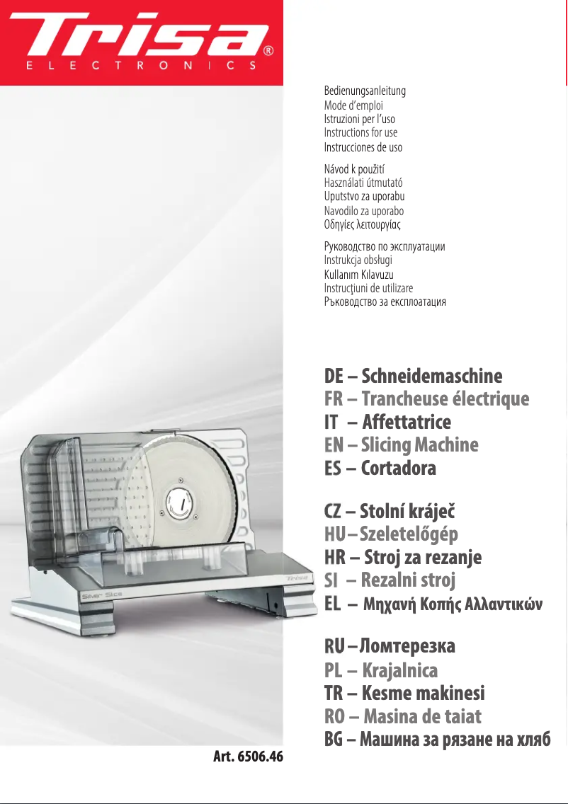 Page 1 de la notice Manuel utilisateur Trisa 6506.46