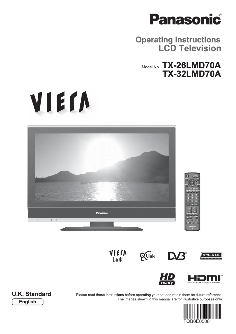 Page 1 de la notice Manuel utilisateur Panasonic TX-26LMD70A