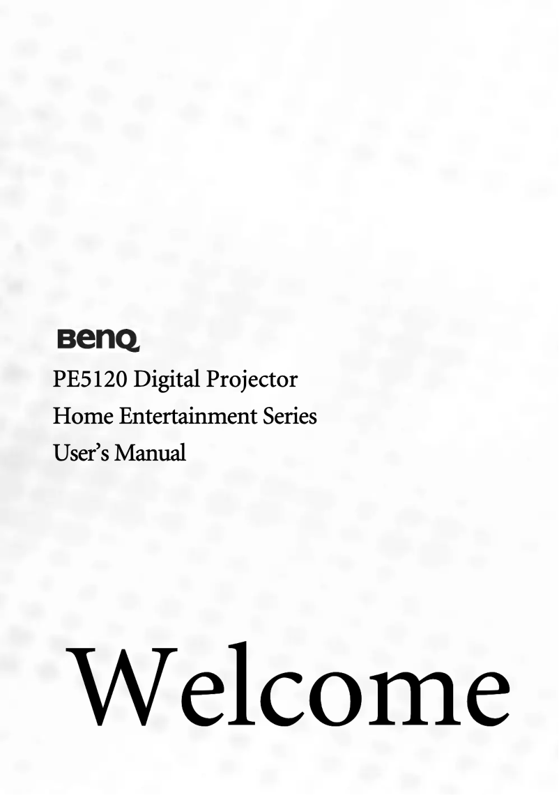 Page 1 de la notice Manuel utilisateur BenQ PE5120