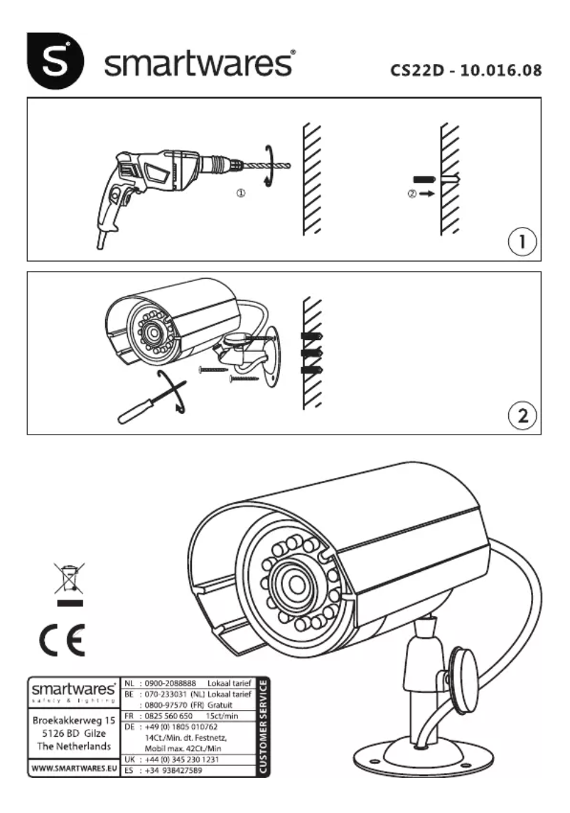 Page 1 de la notice Mode d'emploi Smartwares CS22D