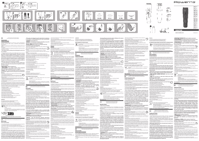 Page 1 de la notice Manuel utilisateur Rowenta Signature Long Beard TN4500
