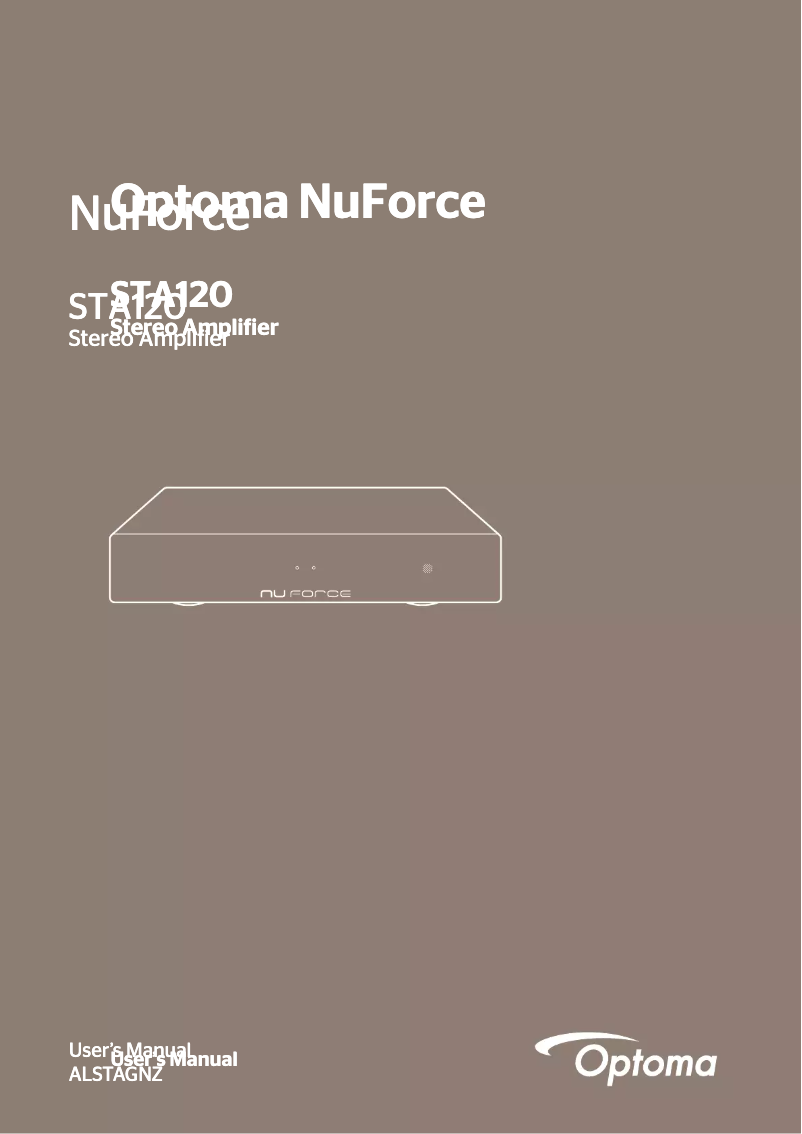 Page 1 de la notice Manuel utilisateur NuForce STA120