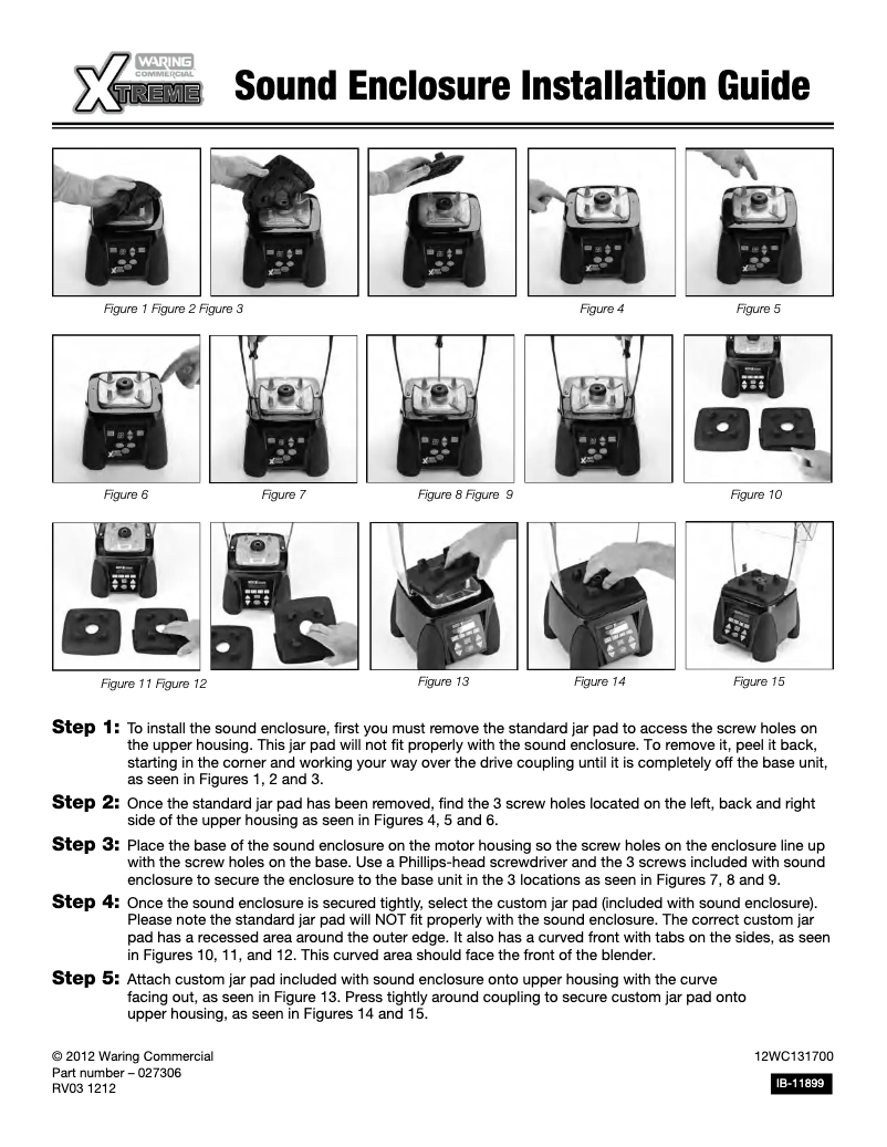 Página 1 del manual Manual de usuario Waring Commercial MX1500XTX