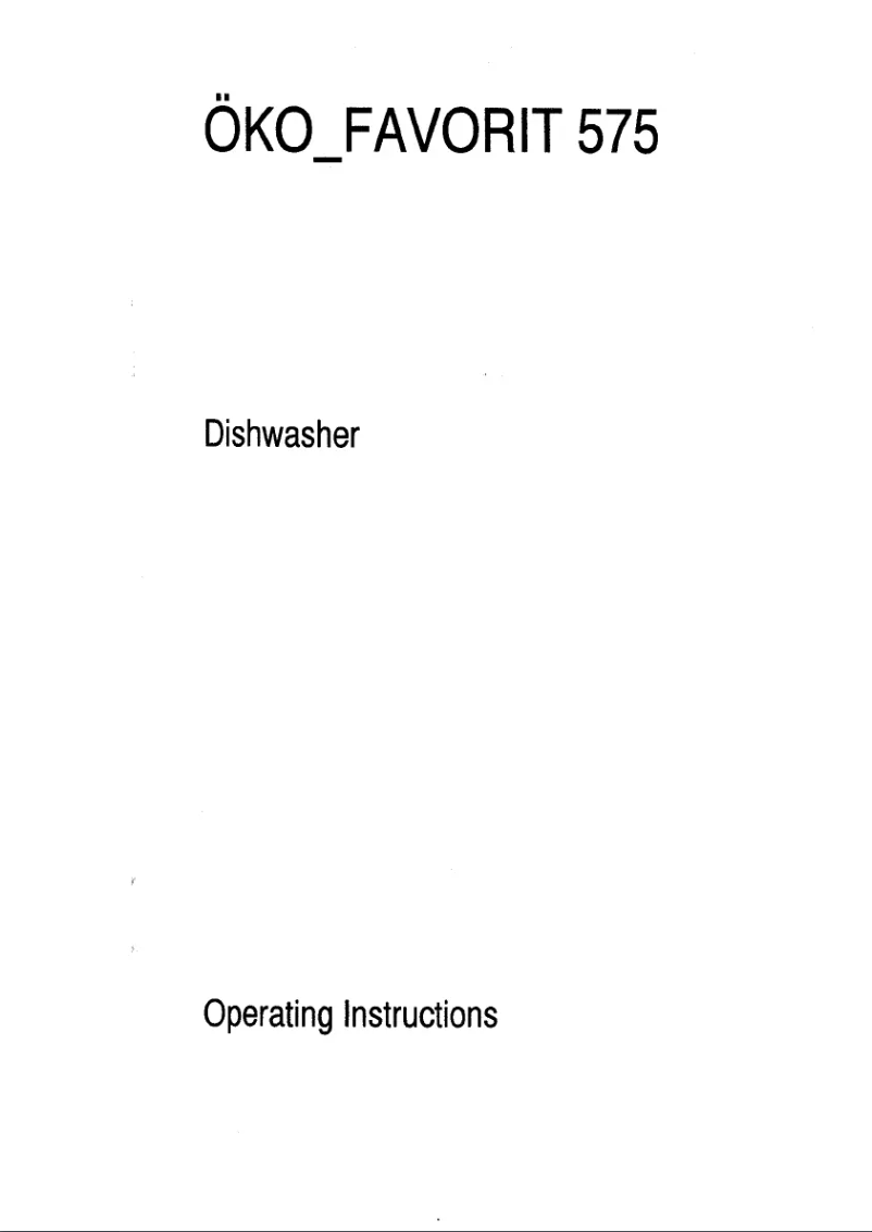 Page 1 de la notice Manuel utilisateur AEG Favorit 575