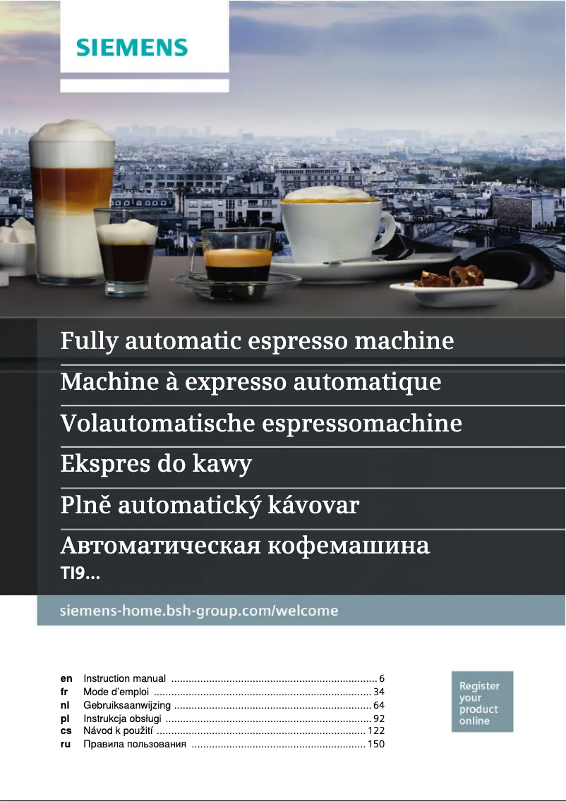 Page 1 of the manual Use and Maintenance Manual Siemens TI903209RW
