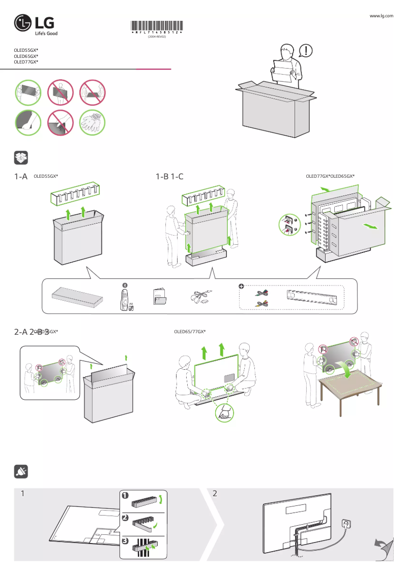 Page 1 of the manual User Manual LG OLED77GXPTA