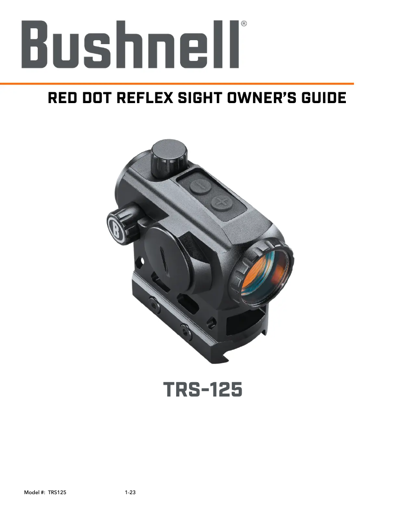 Page 1 de la notice Manuel utilisateur Bushnell TRS-125