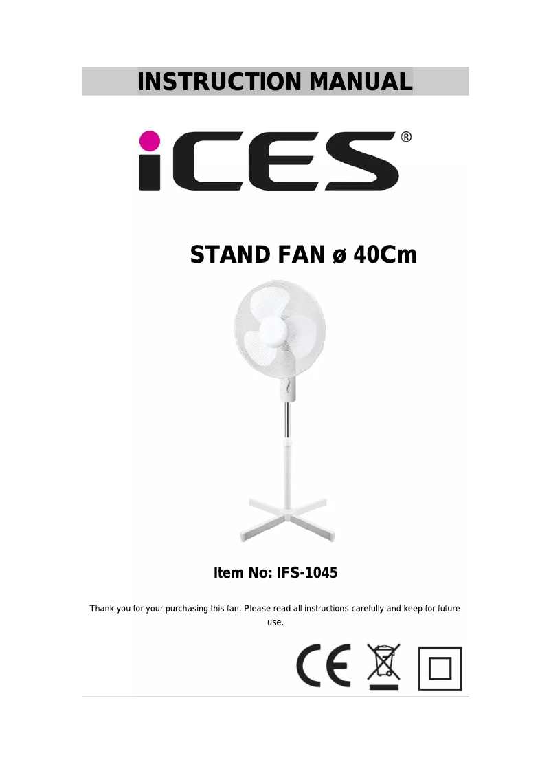 Page 1 de la notice Manuel utilisateur Ices IF-1045