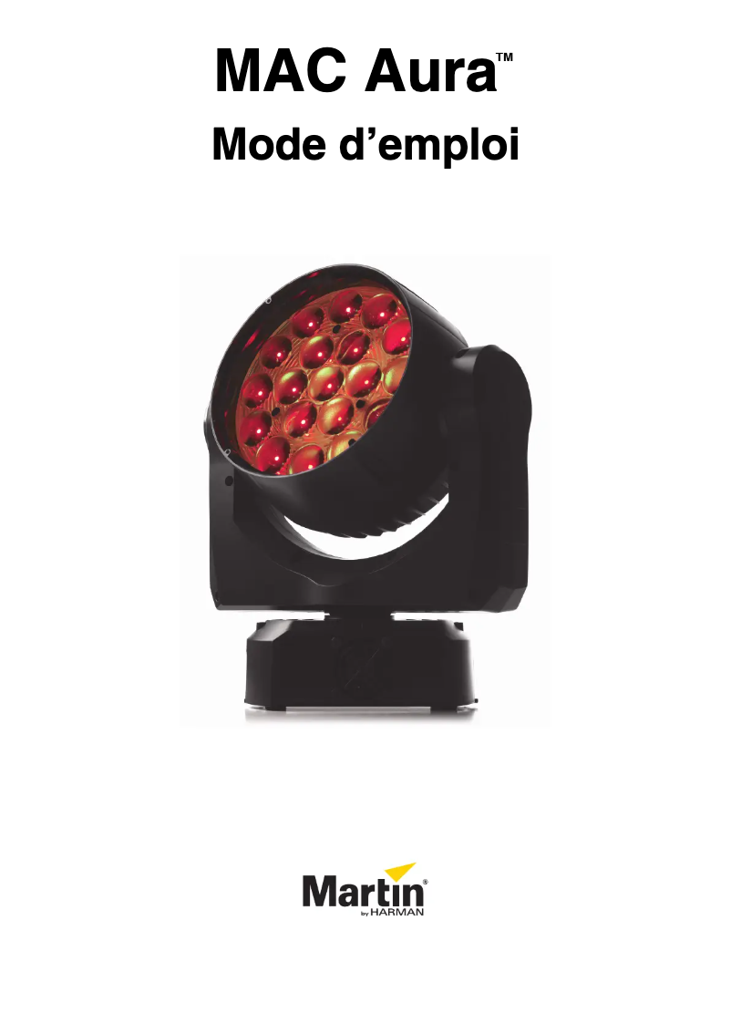 Page 1 de la notice Manuel utilisateur Martin MAC Aura