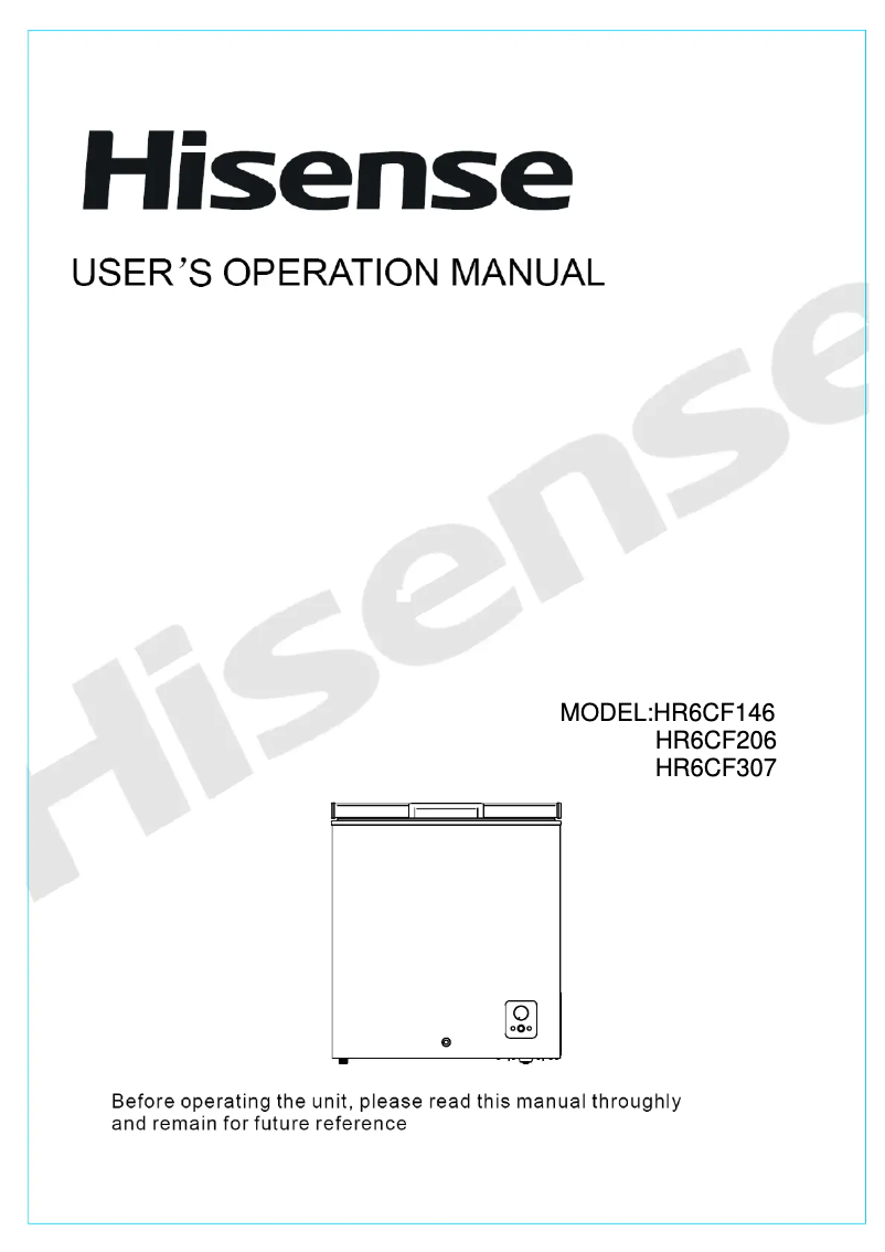 Page 1 de la notice Manuel utilisateur Hisense HR6CF307