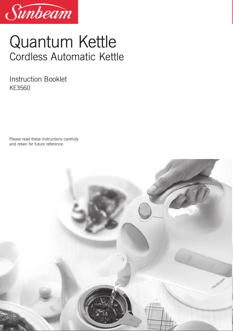 Page 1 de la notice Manuel utilisateur Sunbeam KE3560