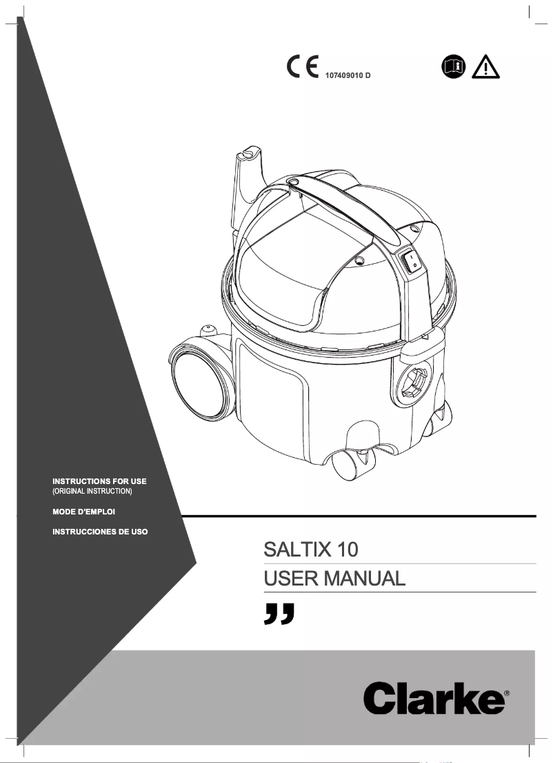 Image de la première page du manuel de l'appareil Saltix 10