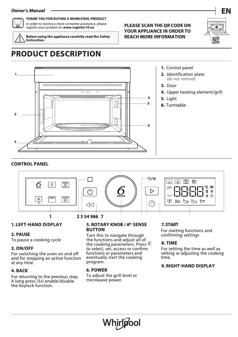 Página 1 del manual Manual de usuario Whirlpool WMW54HMB