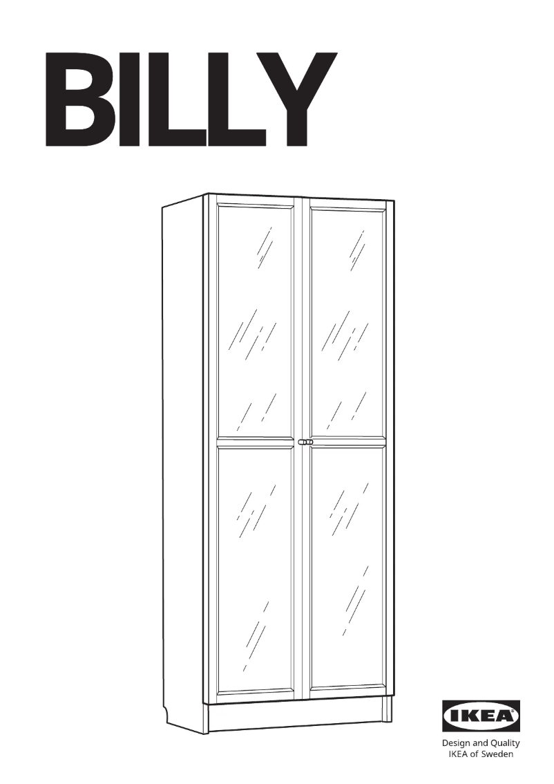 Page 1 de la notice Manuel utilisateur Ikea BILLY 004.156.03