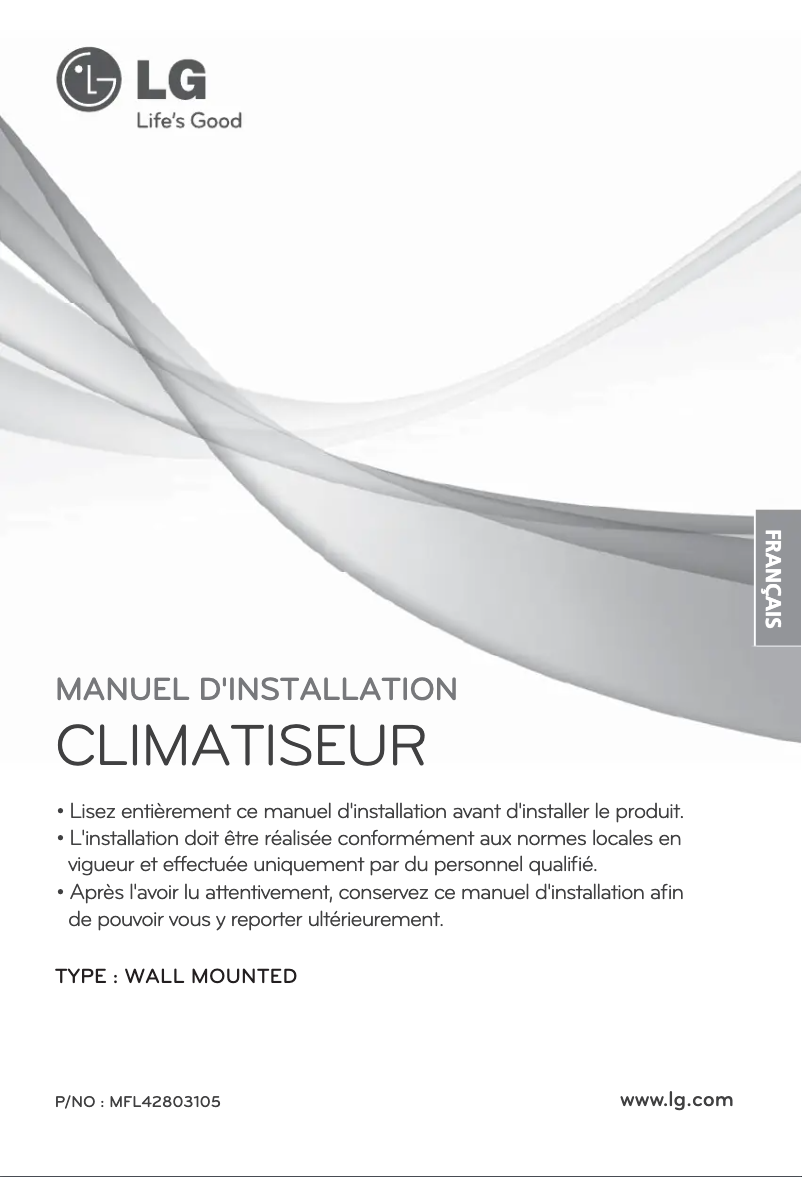 Image de la première page du manuel de l'appareil ARNU07GSEL2