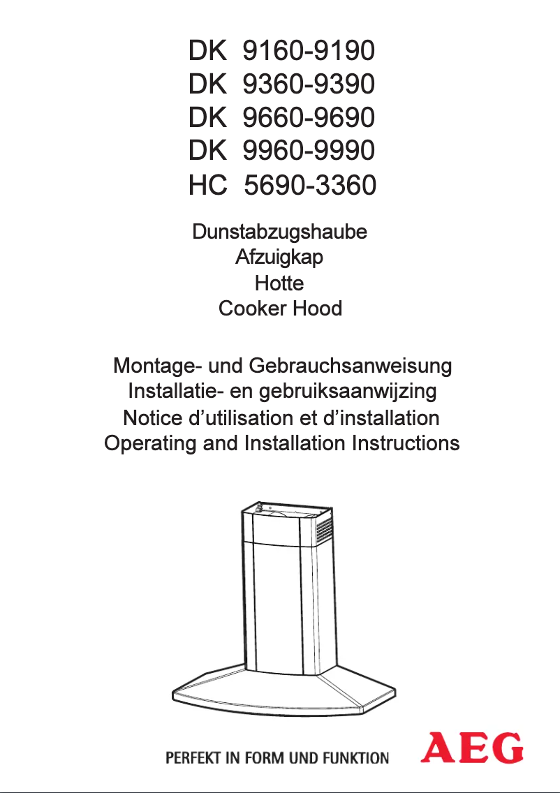 Page 1 de la notice Manuel utilisateur AEG DK9160-AL