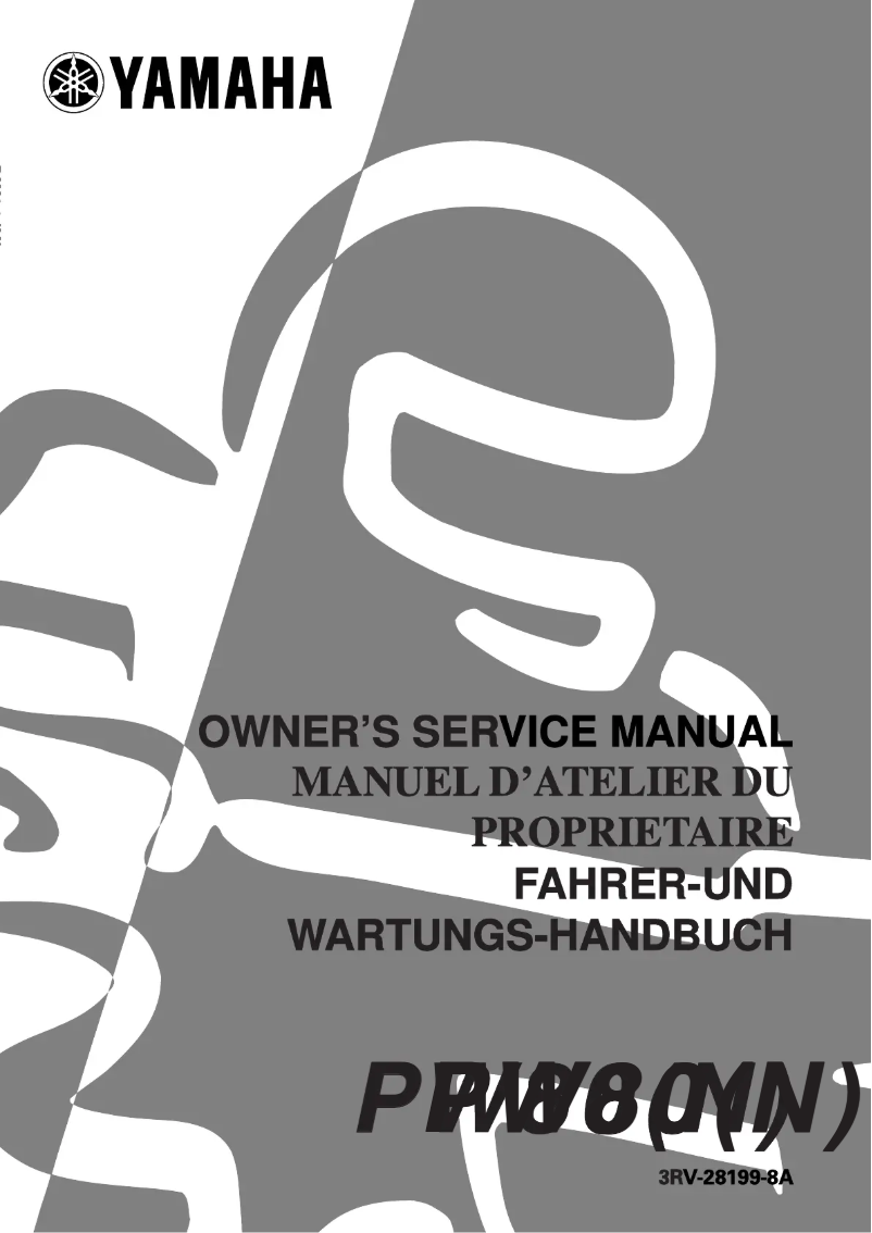 Page 1 de la notice Manuel utilisateur Yamaha PW80 (2000)