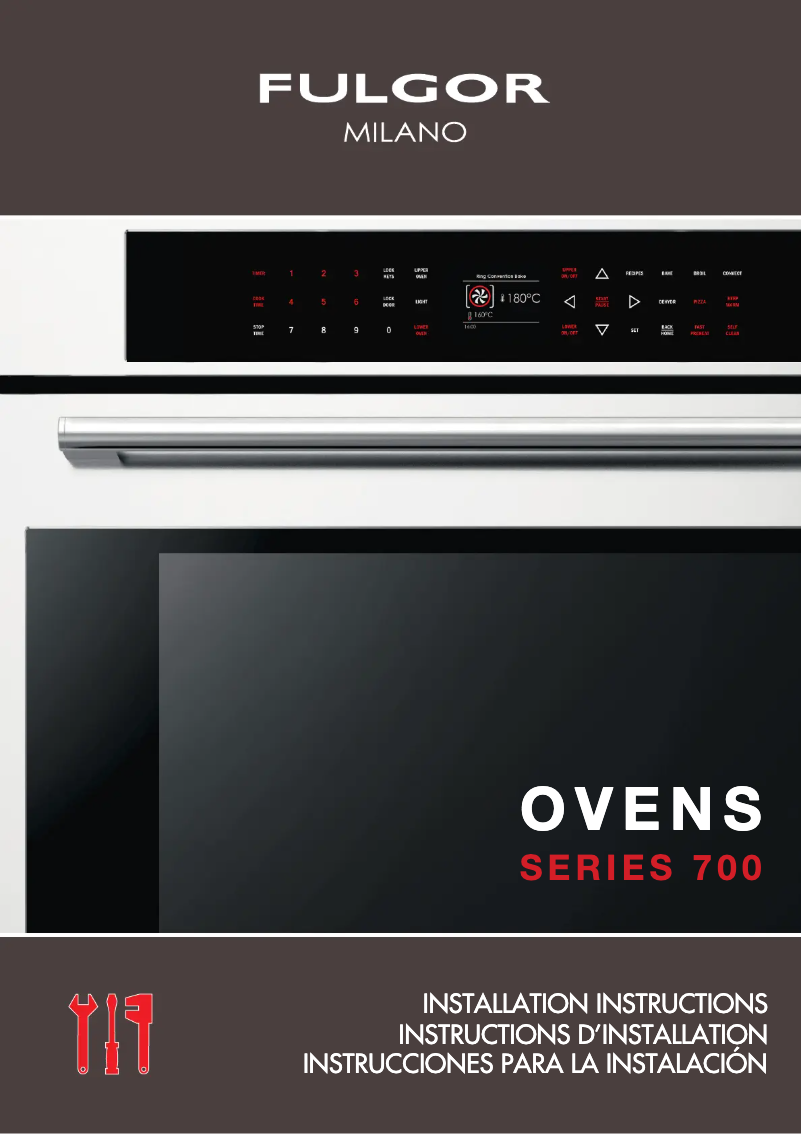 Page 1 de la notice Guide d'installation Fulgor Milano F7SP30S1